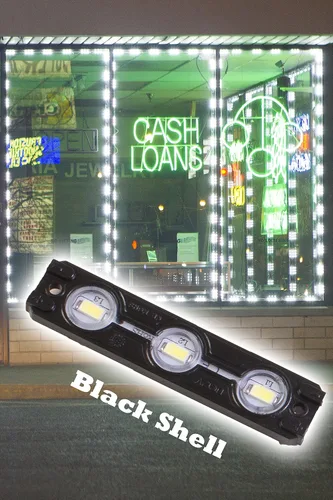 Vista 6 de Storefront Window LED Light Black Shell Pure White 5630 Módulo de inyección con UL 12 V AC Power Package (30 pies)