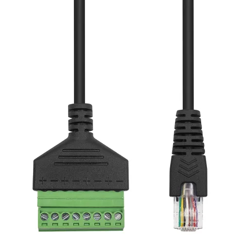 Vista 4 de Duttek Caja de conexión de terminales de tornillo RJ45, conectores RJ45 macho a adaptador de bloque de terminales de tornillo de 8 pines, adaptador
