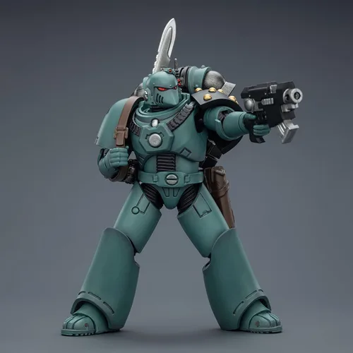 Vista 7 de JOYTOY Warhammer The Horus Herejy 1:18 Hijos de Horus MKVI Tactical Legionary Model Regalos de cumpleaños JT02977