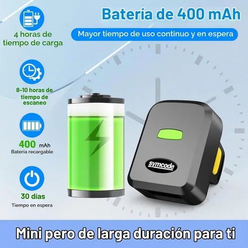 Vista 7 de Escáner de código de barras Bluetooth 2D, mini escáner de código de barras portátil inalámbrico 3 en 1 Bluetooth y USB con cable y 2.4G inalámbrico