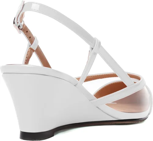 Vista 5 de WAYDERNS Zapatos de tacón bajo para mujer, con puntera puntiaguda, hebilla ajustable, tacón bajo, 2 pulgadas