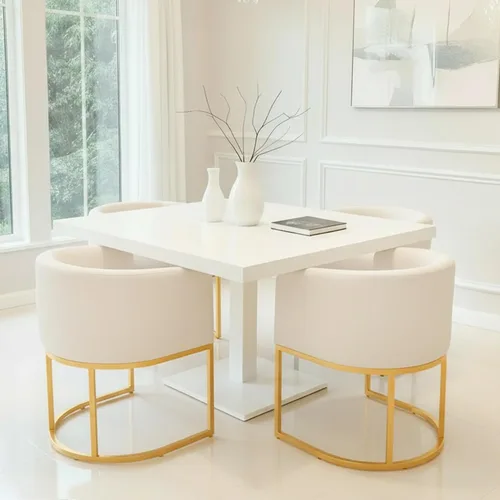 Vista 15 de HNY Silla de comedor moderna de mediados de siglo tapizada en forma de barril, negra, con brazos, silla de cocina y comedor de cuero, silla auxiliar
