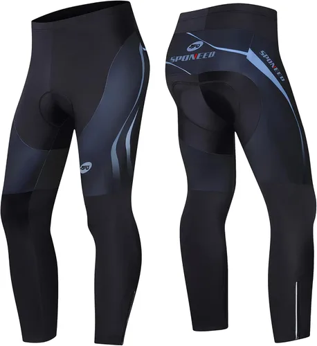 Vista 5 de sponeed - Mallas de ciclismo para hombre, acolchadas, 4D, para ciclismo de carretera