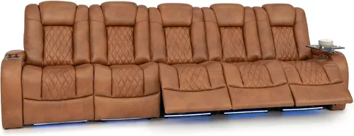 Vista 16 de Seatcraft Asientos de cine en casa Virtuoso LT Tawny Single reclinable Leonado