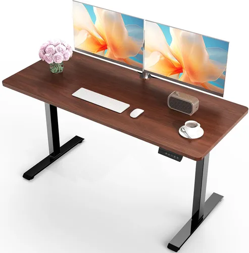 Vista 9 de Veken Escritorio eléctrico grande de pie de 47.2 pulgadas, mesa de juegos Blanco