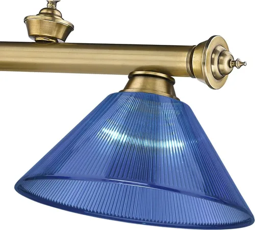 Vista 6 de Z-Lite 2306-3RB-ARDB - Colgante de billar con cordón, 3 luces, 180 vatios totales, latón frotado