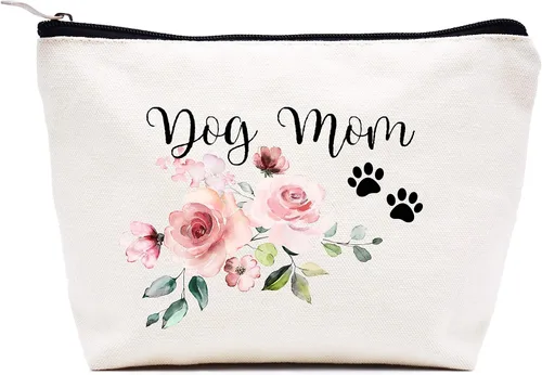 Vista 130 de LIBIHUA Bolsa de maquillaje para mujer, bolsa de cosméticos regalos para ella, bolsa de viaje femenina, Beige, 1 en mi era de Lacrosse Mom