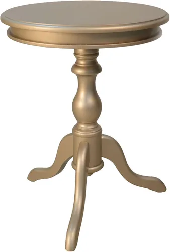 Vista 13 de Carolina Chair & Table Glida - Mesa auxiliar redonda para decoración del hogar, muebles de estilo clásico, torno de madera, base de pedestal