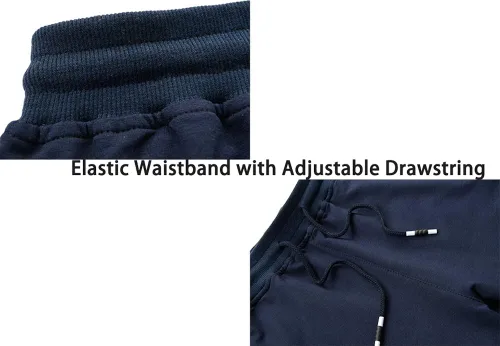 Vista 3 de FASKUNOIE Pantalones deportivos cortos casuales de algodón para hombre 34 pantalones deportivos capri transpirables por debajo de la rodilla