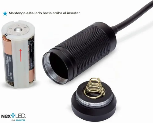 Vista 5 de NextLED NT-7647 linterna de cuello de cisne de 20 pulgadas con base magnética, LED Cree, lente zoomable, clasificación IP54 resistente al agua. Luz