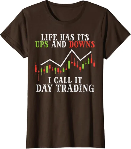 Vista 16 de Life Ups And Downs Day Trading Crypto Stock Market Trader T-Shirt, Negro