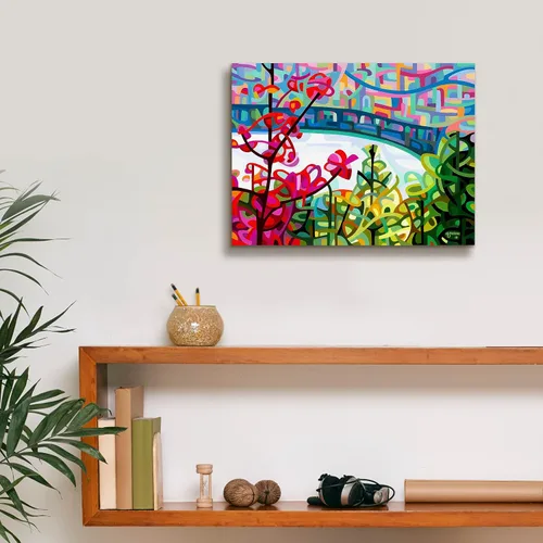 Vista 8 de Epic Graffiti 'Salmon Ridge' de Mandy Budan, arte de pared en lienzo, 16 x 12 pulgadas