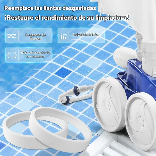 Vista 5 de Funmit Paquete de 3 neumáticos de repuesto para limpiador de piscina C10