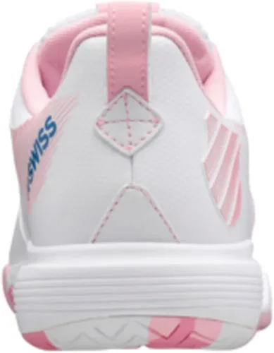 Vista 4 de K-Swiss Tenis Ultrashot Team para mujer, Blanco brillanteazul ángellila transparente