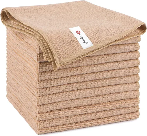 Vista 9 de Orighty Paño de Limpieza de Microfibra Negro, Paquete de 150 Unidades de Suministros de Limpieza Altamente Absorbentes, Trapos de Limpieza de Cocina