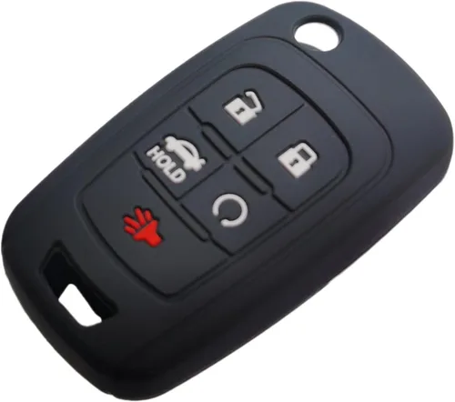 Vista 4 de Funda de silicona para llavero con control remoto sin llave, compatible con Chevrolet Chevy Malibu Camaro Cruze Limited Equinox Impala Limited Sonic