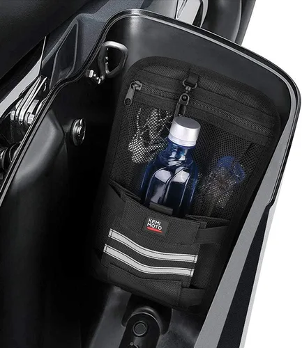Vista 2 de KEMIMOTO Organizadores de alforjas universales para modelos de moto de turismo, para Street Glide Road Glide Road King, organizadores de bolsas