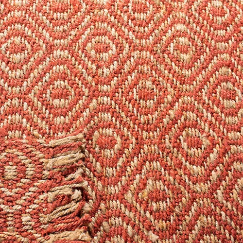 Vista 9 de SAFAVIEH Natural Fiber Collection NF445A - Alfombra de pasillo de 2 pies 6 pulgadas x 14 pies, color óxido, hecha a mano con flecos, ideal