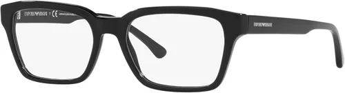 Vista 2 de Emporio Armani EA3192 - Lentes de sol rectangulares para hombre, color negro brillantelente demo, 2.087in, Negro brillantelente de demostración