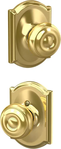 Vista 15 de SCHLAGE F10 GEO 716 Pomo de Puerta Georgiano, Cerradura de Paso para Pasillo y Armario, Bronce Envejecido (Paquete de 4)