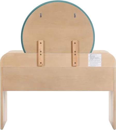 Vista 7 de TOV Furniture Moonrise - Escritorio de tocador con 2 cajones de ceniza natural