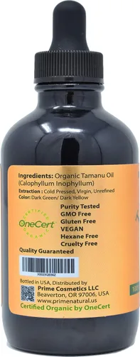 Vista 3 de PRIME NATURAL Paquete de aceite de tamanu orgánico (4 onzas) y aceite de moringa orgánico (4 onzas), certificado por USDA, prensado en frío, virgen