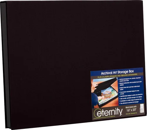 Vista 14 de HG Art Concepts Eternity Archival Clamshell - Caja de almacenamiento de fotos, color negro, 8.5 x 11 pulgadas, para almacenar obras de arte, fotos