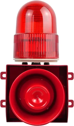 Vista 9 de Sensor de movimiento sirena de alarma 120dB cuerno ajustable impermeable LED luz estroboscópica sirena detector de movimiento sistema de alarma