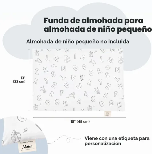 Vista 2 de KeaBabies - Funda de almohada de algodón orgánico de 13 x 18 pulgadas, ABC Abc Tierra