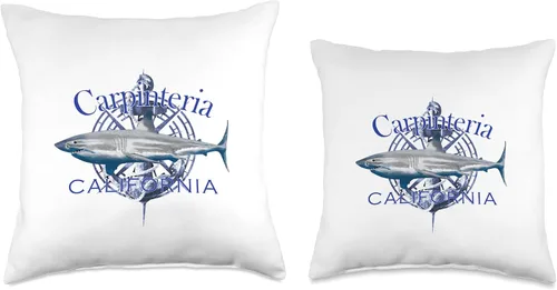 Vista 3 de Carpinteria California Sailing Vacations Carpinteria California - Almohada náutica de vela, 16 x 16 pulgadas, multicolor