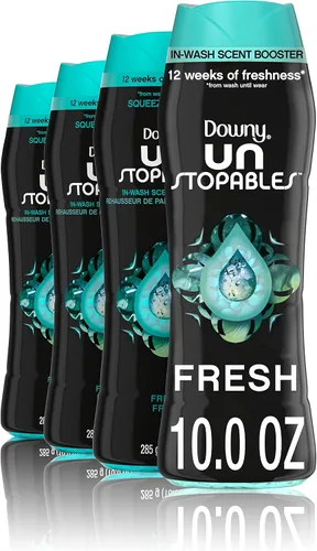 Vista 23 de Downy Unstopables - Perlas potenciadoras de aroma de lavandería para lavadora, exuberante, 10 onzas (paquete de 4)