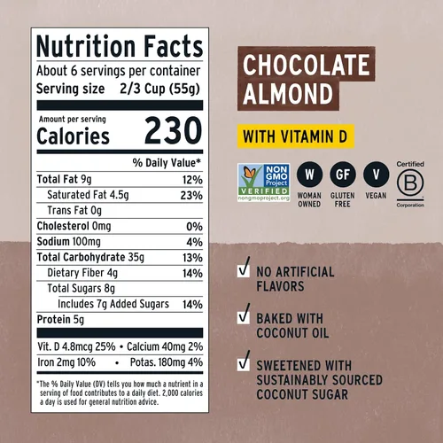 Vista 2 de Purely Elizabeth Cereal Chocolate Almond 11 OZ