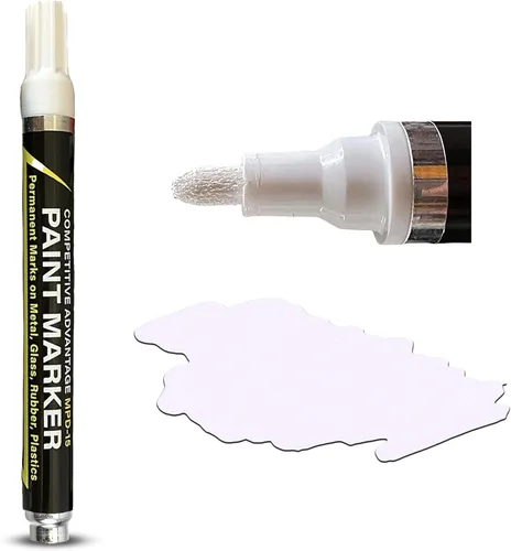 Vista 20 de Marcadores de Pintura Esmaltada Competitive Advantage MPD-15 NEGRO - 1 Paquete Marcas Permanentes en Metal, Vidrio, Goma, Plástico y más