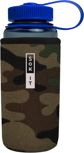 Vista 149 de Sok It BotlSok Funda para botella de agua con cubierta de neopreno aislante (Floral abstracto, se ajusta a CamelBak o Nalgene de 12 onzas)