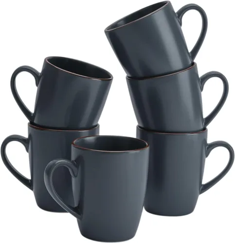Vista 20 de famiware Venus - Tazas de café para 4, juego de tazas de 12 onzas, taza para beber con asa para café, té, cacao, leche, carbón