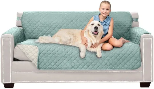 Vista 122 de Sofa Shield - Funda para sofá Loveseat con correa patentada, protector de cojín, funda reversible diseñada en EE. UU. resistente a manchas