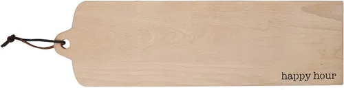 Vista 3 de Santa Barbara Design Studio Tabla de charcutería con diseños cara a cara, utensilios de cocina de madera de haya, 21.5 x 7.25 pulgadas, Bon Appetit