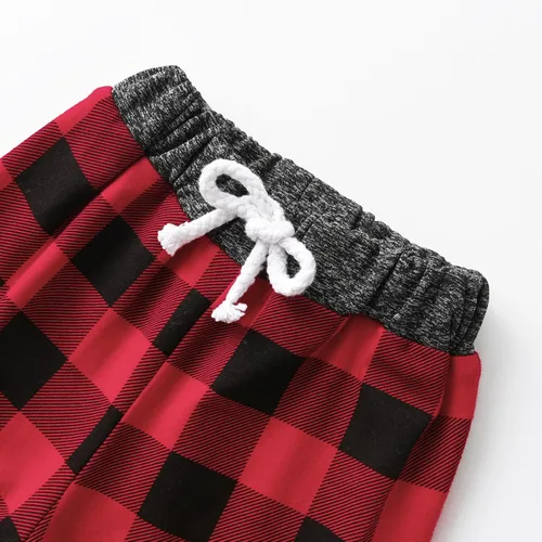 Vista 6 de Conjunto de 3 piezas de ropa de bebé recién nacido con estampado de manga larga + pantalones + sombrero