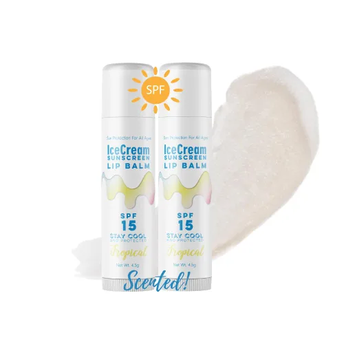 Vista 17 de IceCream Bálsamos labiales con protector solar, protector solar para labios, protector solar resistente al agua para labios, cuidado de labios