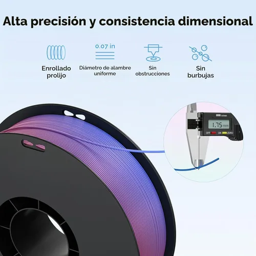 Vista 7 de Paquete de Impresora 3D Creality Ender 3 V3 SE con mejora de arco iris PLA+ 1KG