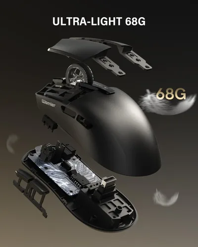 Vista 5 de Ratón inalámbrico para juegos G59, 30000 DPI, frecuencia