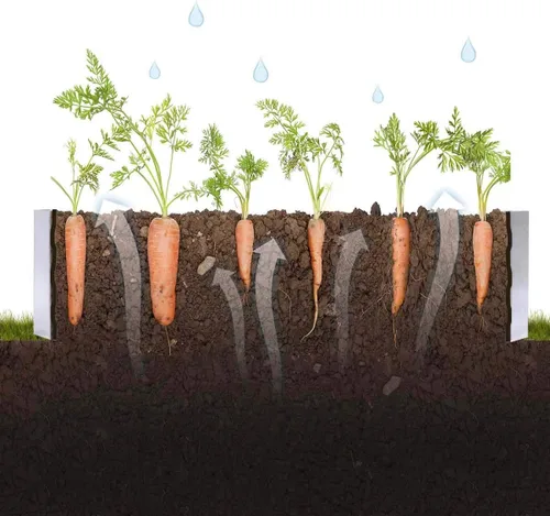 Vista 8 de Camas de jardín elevadas galvanizadas para verduras, caja de plantación grande de metal, kit de jardinería de acero para flores y hierbas