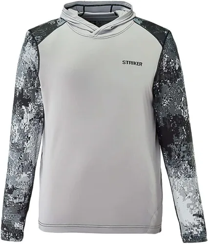 Vista 7 de Striker LoTide - Sudadera con capucha de pesca ultraligera y resistente a las manchas para hombre con protección UPF 50+, informal, con paño