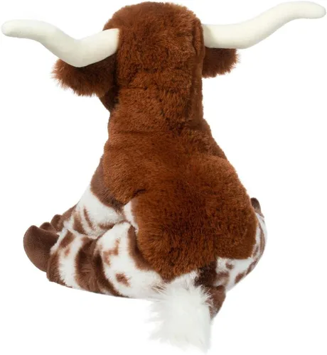 Vista 3 de Douglas Bixbie Texas Longhorn Bull - Peluche de vaca de cuerno largo, suave y realista, 9 pulgadas, lindo animal de granja occidental para niños
