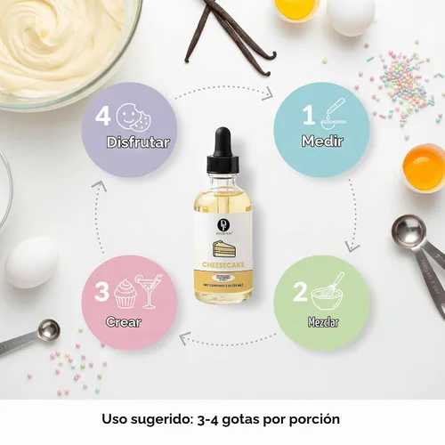 Vista 8 de Dolce Flav Extracto de tarta de queso para hornear y helado, concentrado