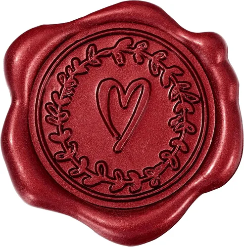 Vista 9 de Whaline 50 calcomanías de sello de cera en relieve, calcomanías de sello de corazón negro, etiquetas autoadhesivas para boda, fiesta de cumpleaños