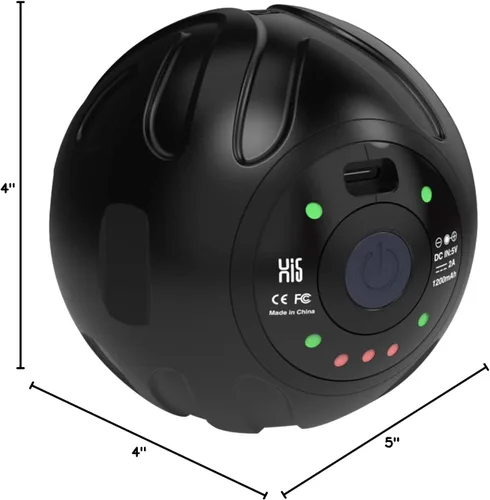 Vista 5 de Master Massage Clinton - Pelota de masaje de vibración ligera con 5 velocidades de nivel para masaje de múltiples piezas, color negro