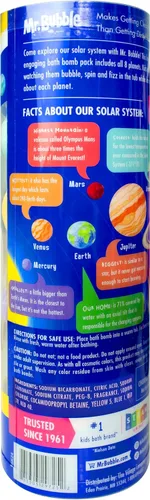 Vista 8 de Bombas de baño de Mr. Bubble Galaxy, aroma característico a goma de mascar, set de 8 bombas de baño diferentes con forma de planetas