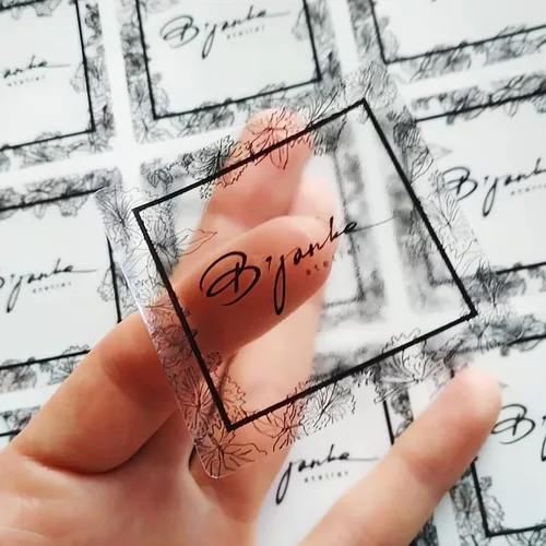 Vista 3 de 100 – 500 calcomanías adhesivas personalizadas en círculo de 1.5 pulgadas, calcomanías transparentes impermeables con imagen personalizada