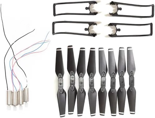 Vista 3 de Para E99 Pro 2 RC Drone Quadcopter Parts E99Pro Accesorios Motores Engranajes Guardia Hélices Cuchillas (Color : Borgoña)